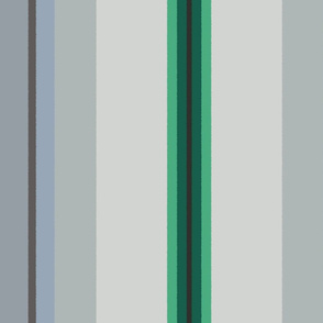 Reverie Stripe ~ Scheele's Green, Mystique, Gunmetal, Spyglass, Rupert,  Nightshade,  East Wind, Givre 