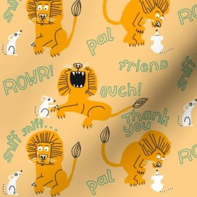 lion + mouse_wordy_peach 2