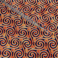 Mottled Orange Spiral and Triangle Columns