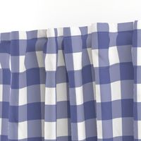 Soft Prussian Blue + White Gingham by Su_G