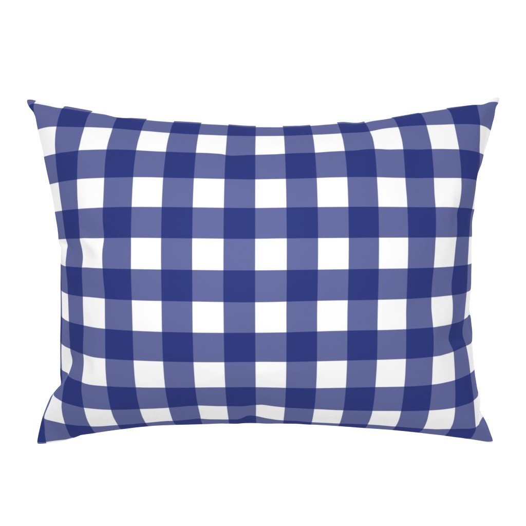 Prussian Blue + White Gingham by Su_G_©SuSchaefer