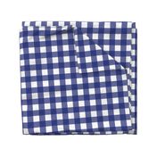 Prussian Blue + White Gingham by Su_G_©SuSchaefer