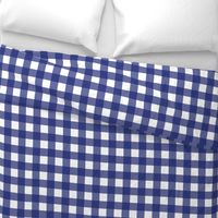 Prussian Blue + White Gingham by Su_G_©SuSchaefer