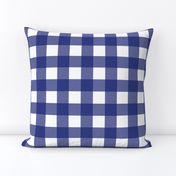 Prussian Blue + White Gingham by Su_G_©SuSchaefer