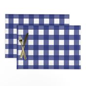 Prussian Blue + White Gingham by Su_G_©SuSchaefer