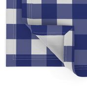 Prussian Blue + White Gingham by Su_G_©SuSchaefer