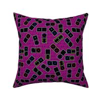 Black Dominoes Pattern - Pink