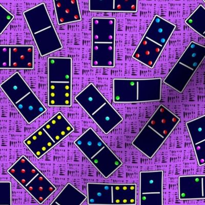 Blue Dominoes Pattern - Pastel Purple