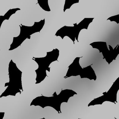 Bats in Flight // Light Grey // Large