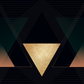 Large Art Deco Triangles