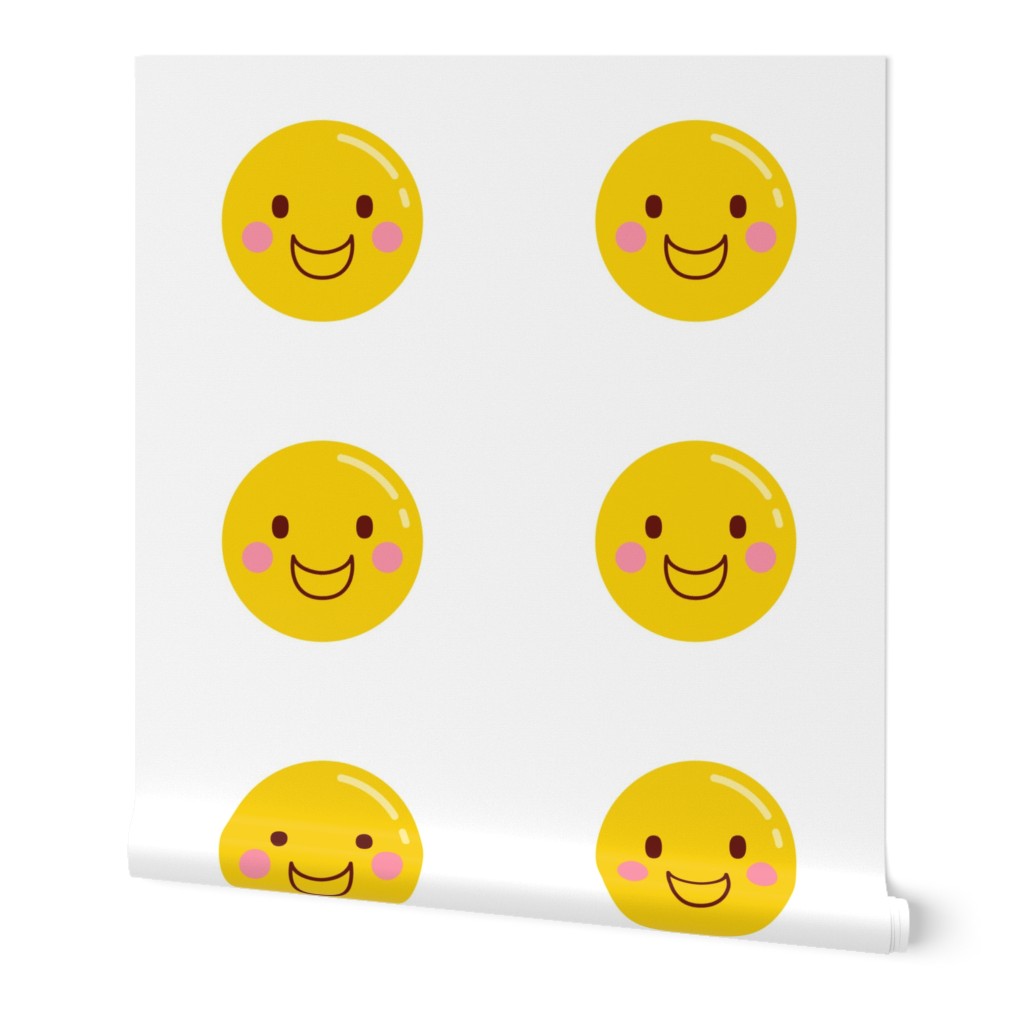 FQ big grin smile :: cheeky emoji faces - fat quarter pillow / plush - diy cut and sew project