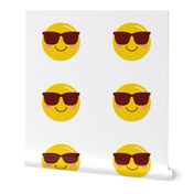 FQ cool shades :: cheeky emoji faces - fat quarter pillow / plush - diy cut and sew project