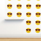 FQ cool shades :: cheeky emoji faces - fat quarter pillow / plush - diy cut and sew project