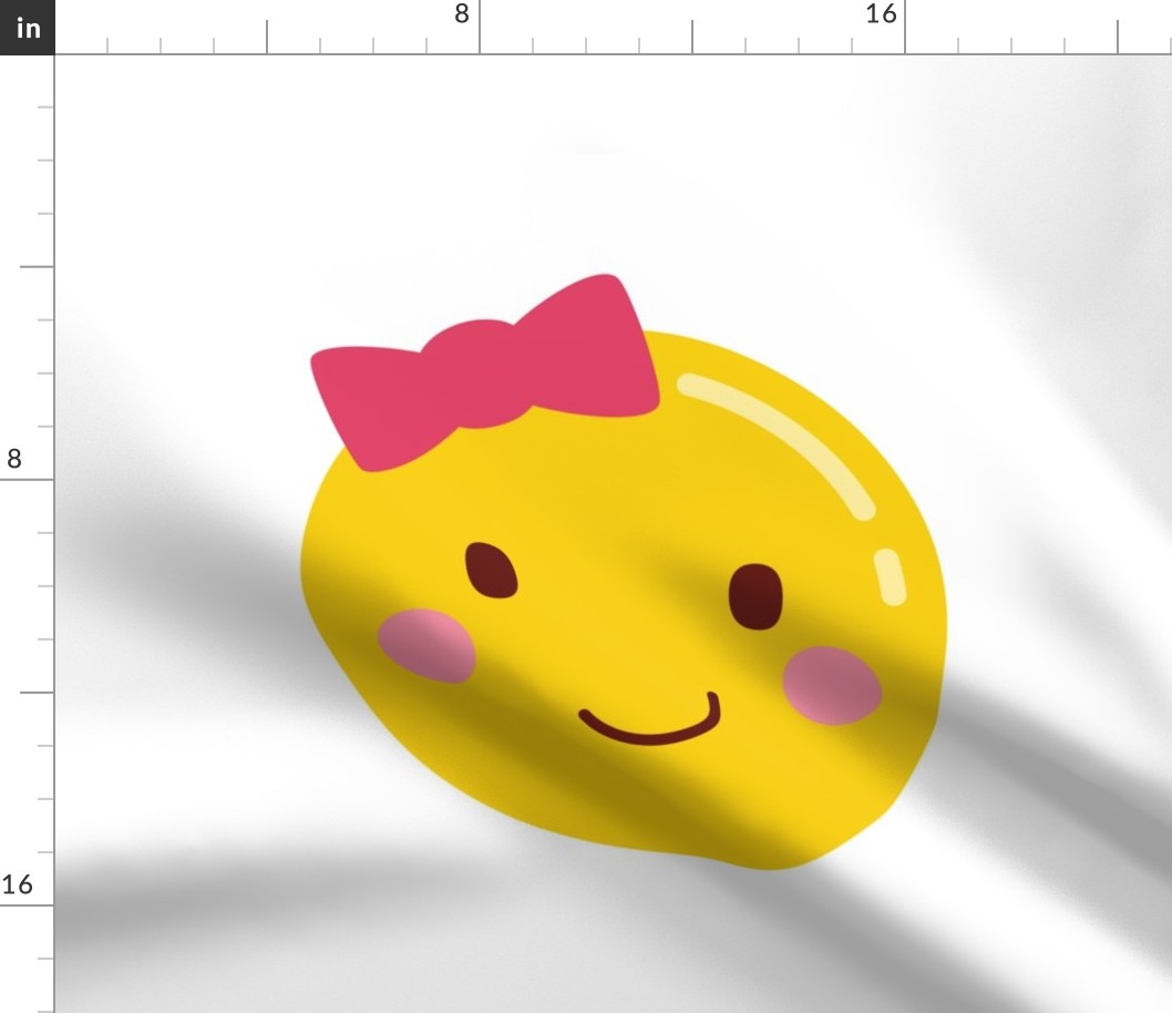 FQ hair bow :: cheeky emoji faces - fat quarter pillow / plush - diy cut and sew project