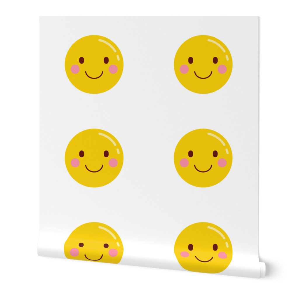 FQ happy smile :: cheeky emoji faces - fat quarter pillow / plush - diy cut and sew project