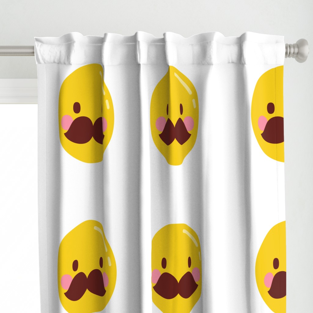 FQ moustache :: cheeky emoji faces - fat quarter pillow / plush - diy cut and sew project