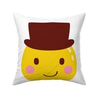 FQ top hat :: cheeky emoji faces - fat quarter pillow / plush - diy cut and sew project