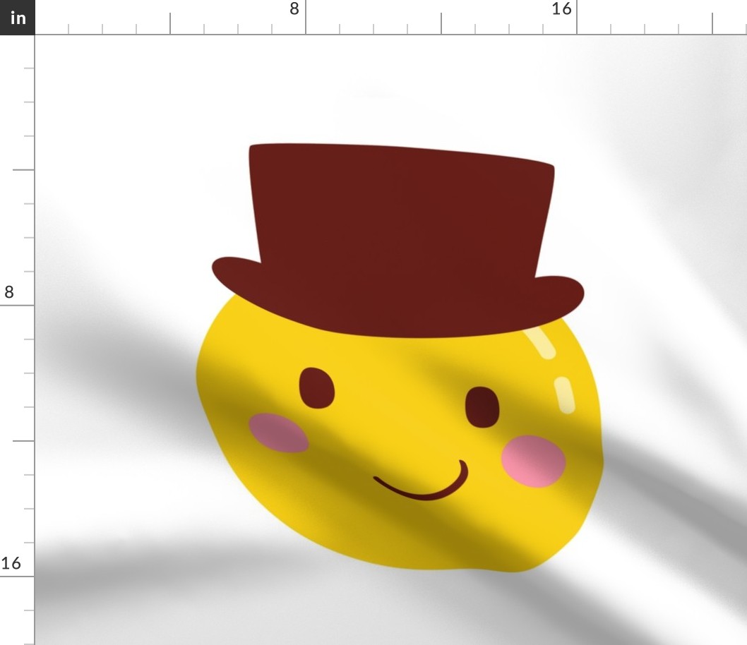 FQ top hat :: cheeky emoji faces - fat quarter pillow / plush - diy cut and sew project