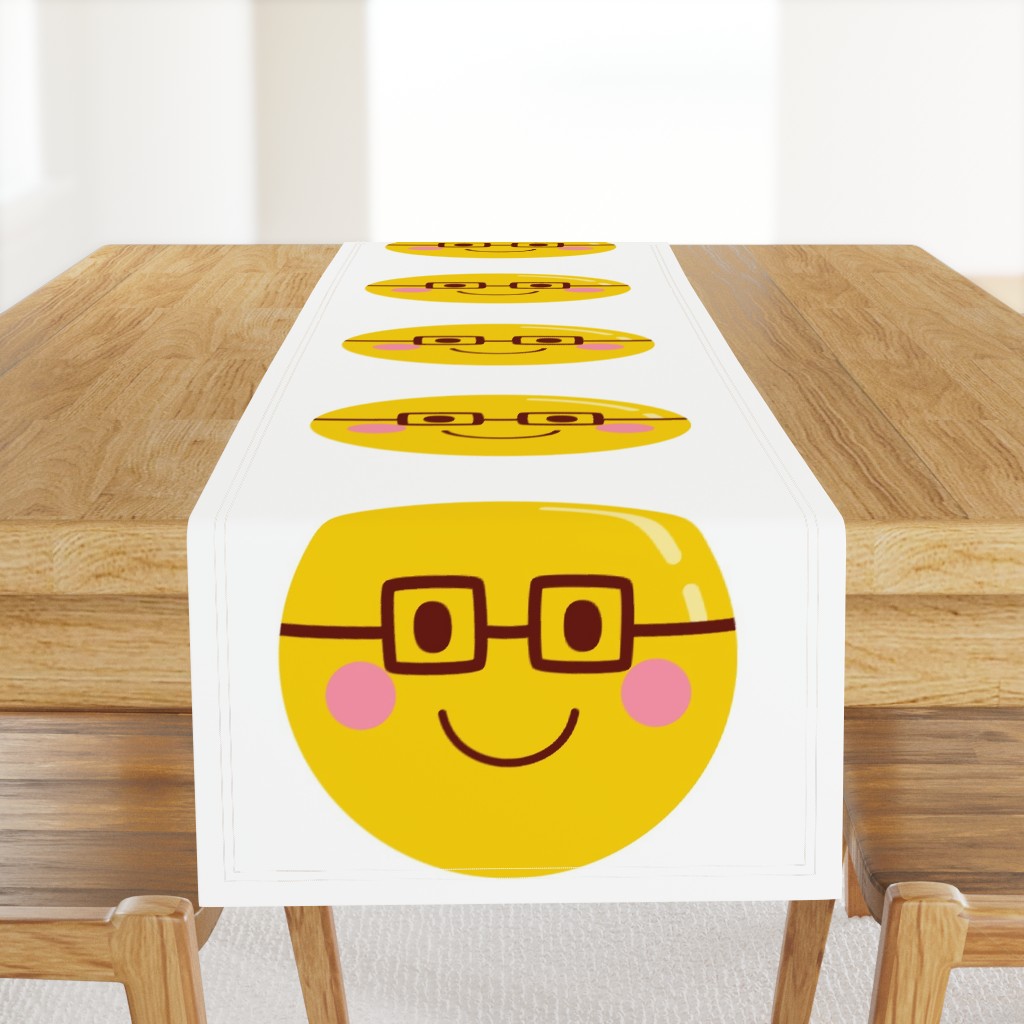 FQ nerd glasses :: cheeky emoji faces - fat quarter pillow / plush - diy cut and sew project