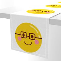 FQ nerd glasses :: cheeky emoji faces - fat quarter pillow / plush - diy cut and sew project