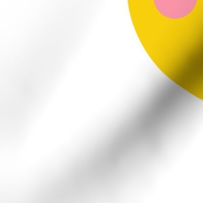 FQ nerd glasses pink :: cheeky emoji faces - fat quarter pillow / plush - diy cut and sew project
