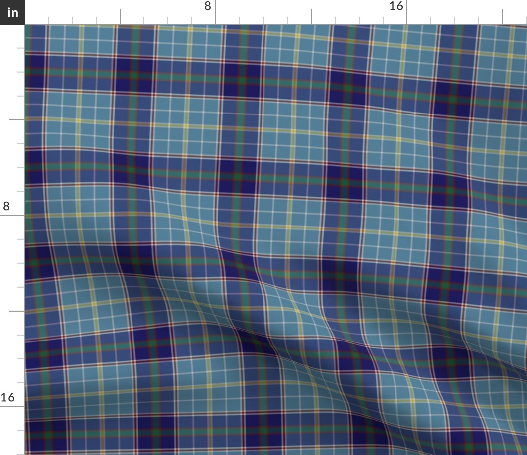 Texas bluebonnet tartan, 4" greyed