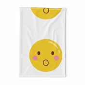 FQ surprised :: cheeky emoji faces - fat quarter pillow / plush - diy cut and sew project