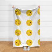 FQ tongue sticking out :: cheeky emoji faces - fat quarter pillow / plush - diy cut and sew project