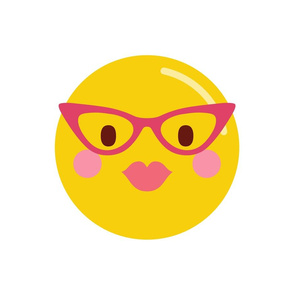 FQ retro glasses :: cheeky emoji faces - fat quarter pillow / plush - diy cut and sew project