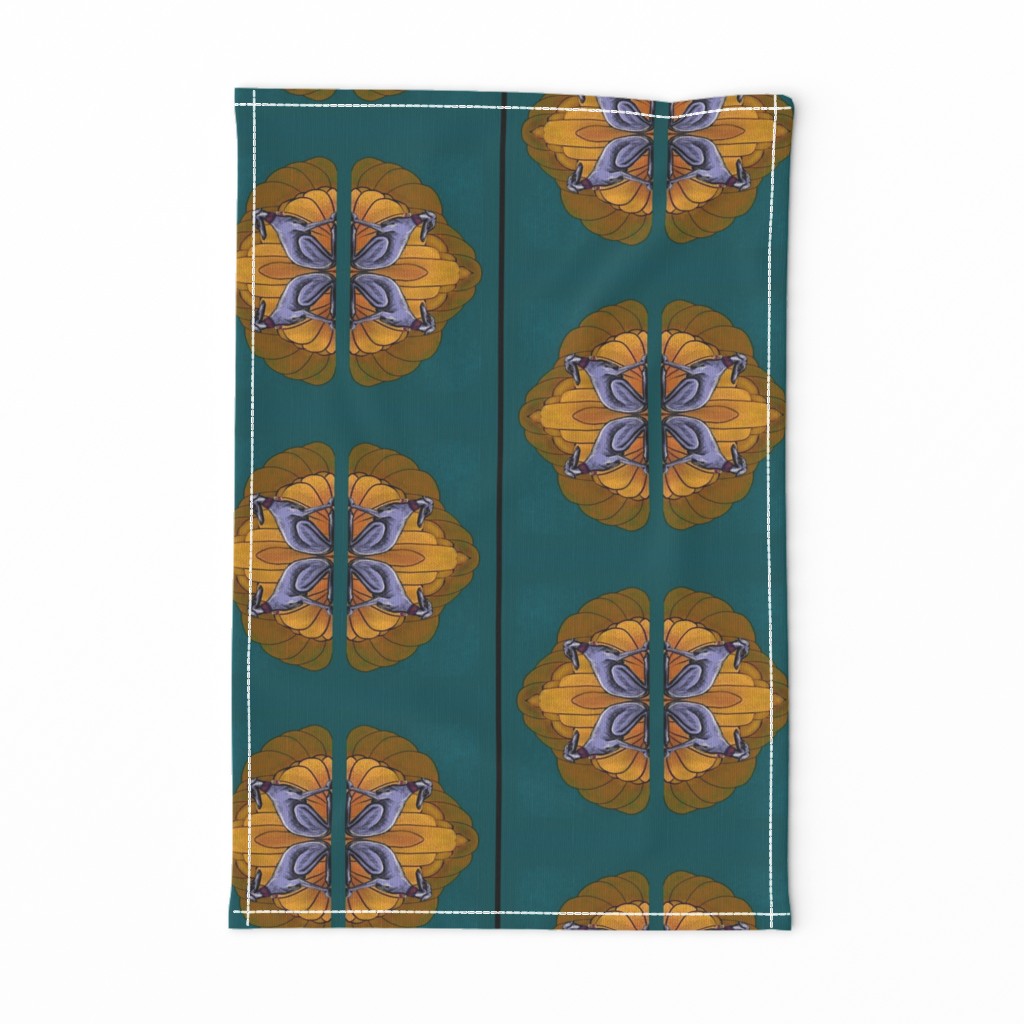 Art deco hounds for Spoonflower challenge_for scarves & lengths