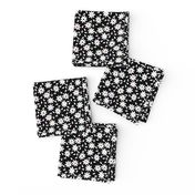 Flour Sack Florals in Black