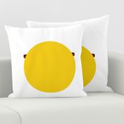 FQ cool shades back :: cheeky emoji faces - fat quarter pillow / plush - diy cut and sew project