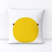 FQ cool shades back :: cheeky emoji faces - fat quarter pillow / plush - diy cut and sew project