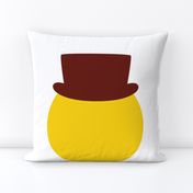 FQ top hat back :: cheeky emoji faces - fat quarter pillow / plush - diy cut and sew project