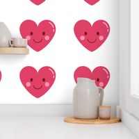 FQ heart love :: cheeky emoji faces - fat quarter pillow / plush - diy cut and sew project
