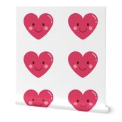 FQ heart love :: cheeky emoji faces - fat quarter pillow / plush - diy cut and sew project