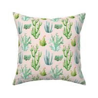 6" Watercolor Desert Cactus // Blush