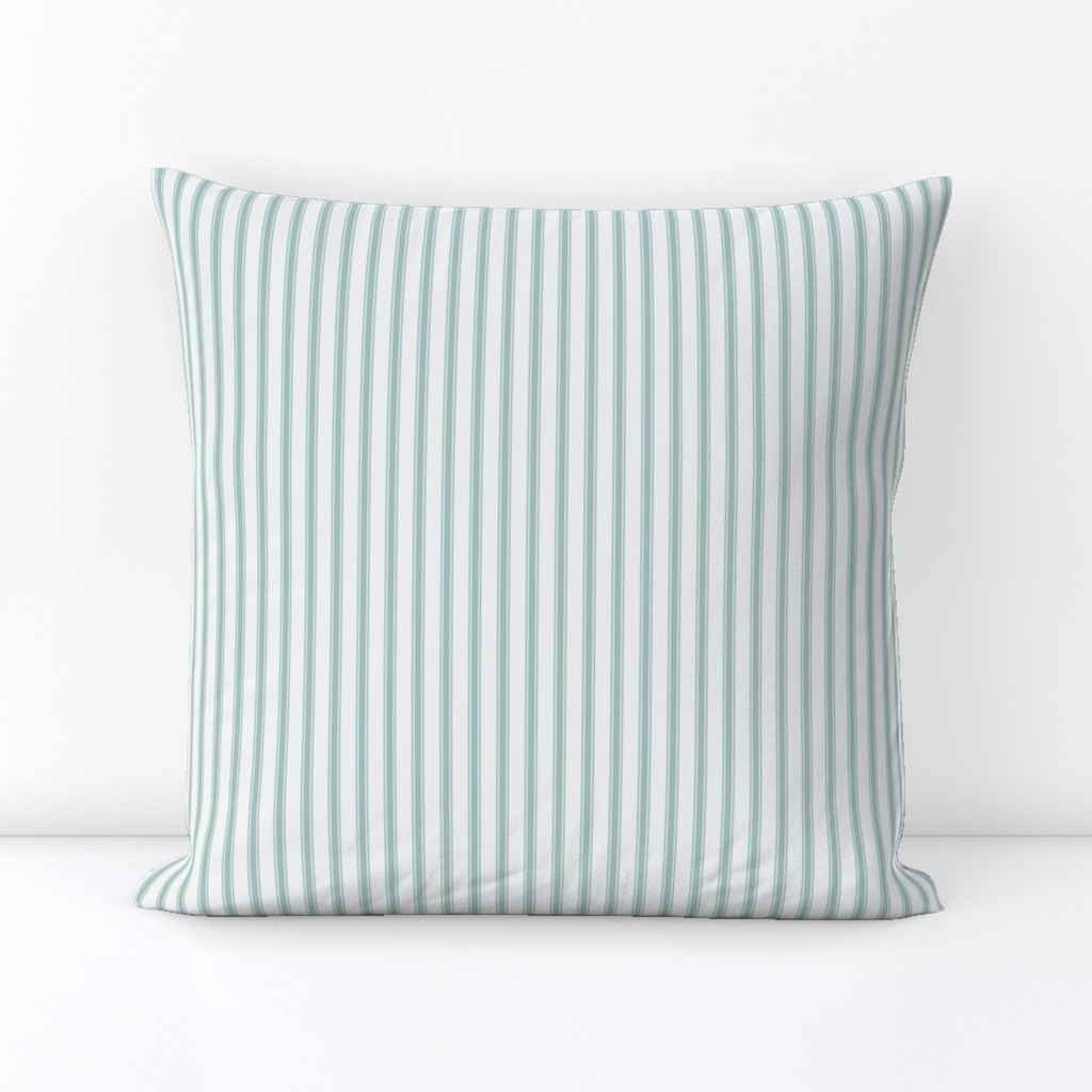 Ticking Stripe: Medium Watery Blue