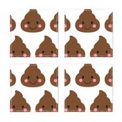 oh poop white XL :: cheeky emoji faces