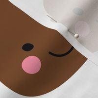 oh poop white XL :: cheeky emoji faces