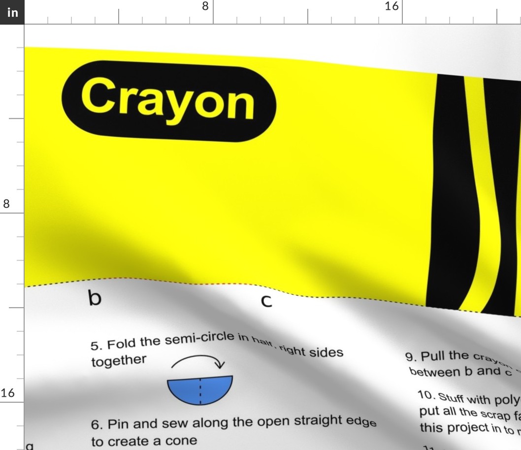 Yellow Crayon Draught Excluder