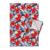 Topical Hawaii Watercolor Hibiscus Flowers Floral