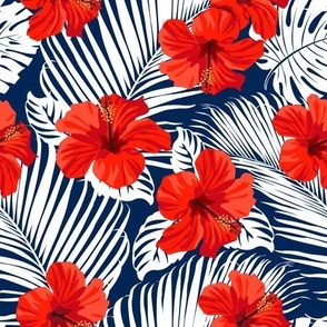 Tennessee Volunteers Tropical Flower And Flag Pattern 3D Hawaiian
