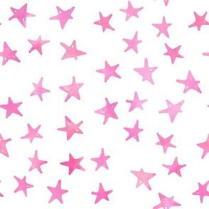 Pink Watercolor Stars