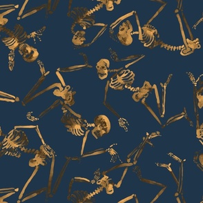 skellybones - navy and gold