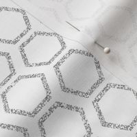 Hexagons // Silver Glitter Collection