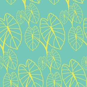 Lo'i Love Yellow on Teal