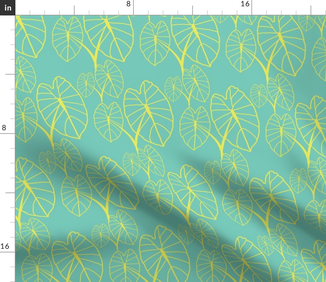 Lo'i Love Yellow on Teal