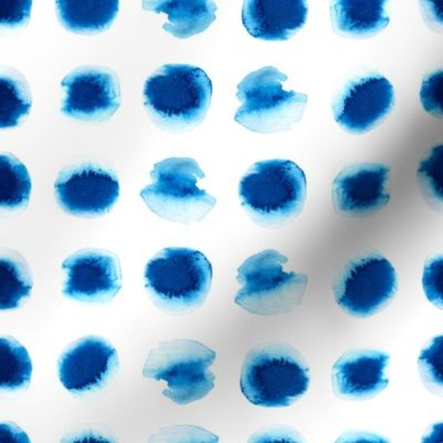Blue watercolor spots