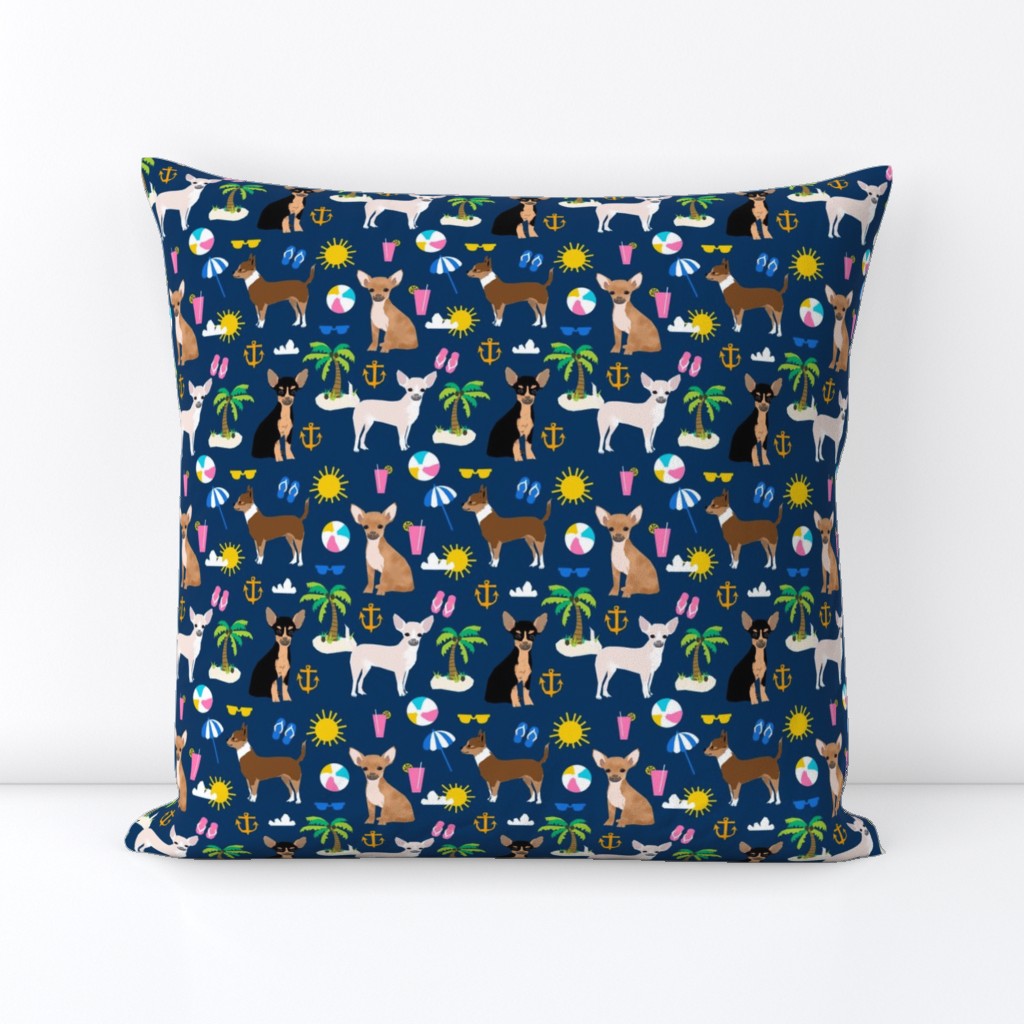 chihuahua summer beach dog breed fabric navy